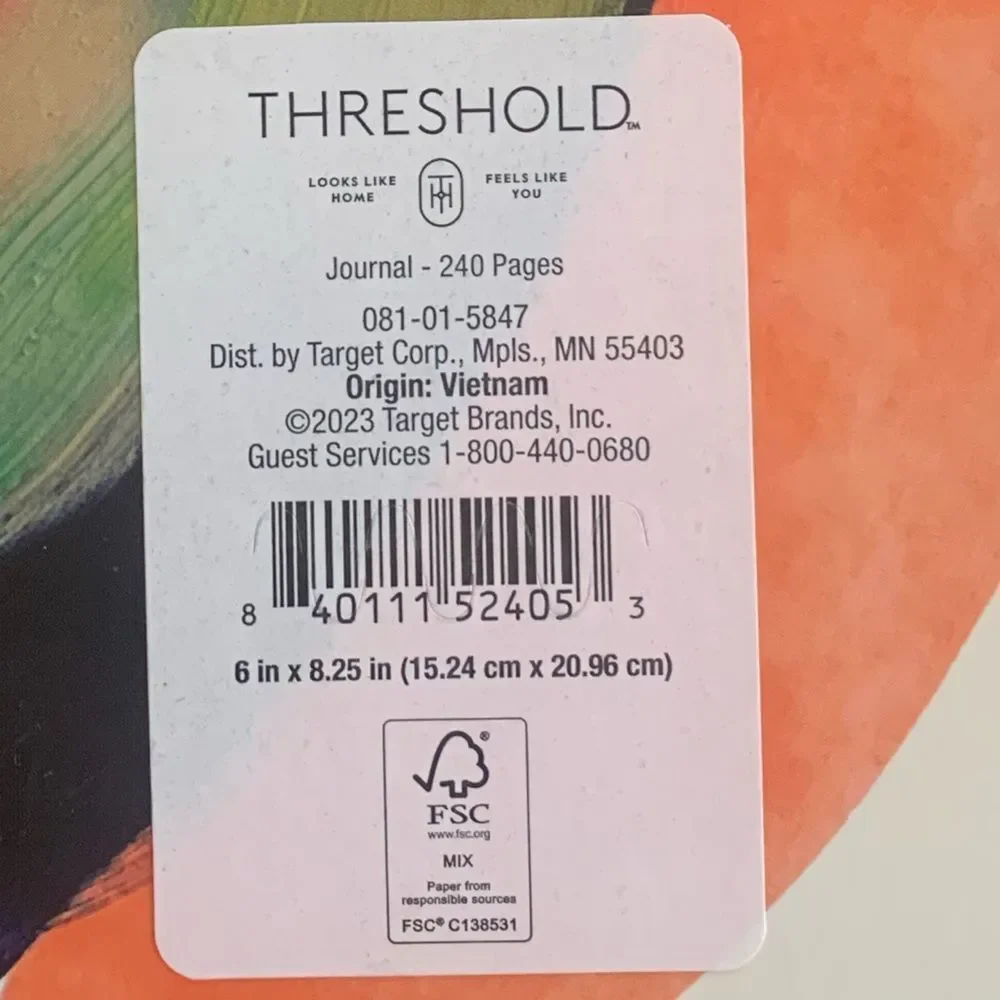 Threshold Abstract Brushstroke Journal Hard Cover